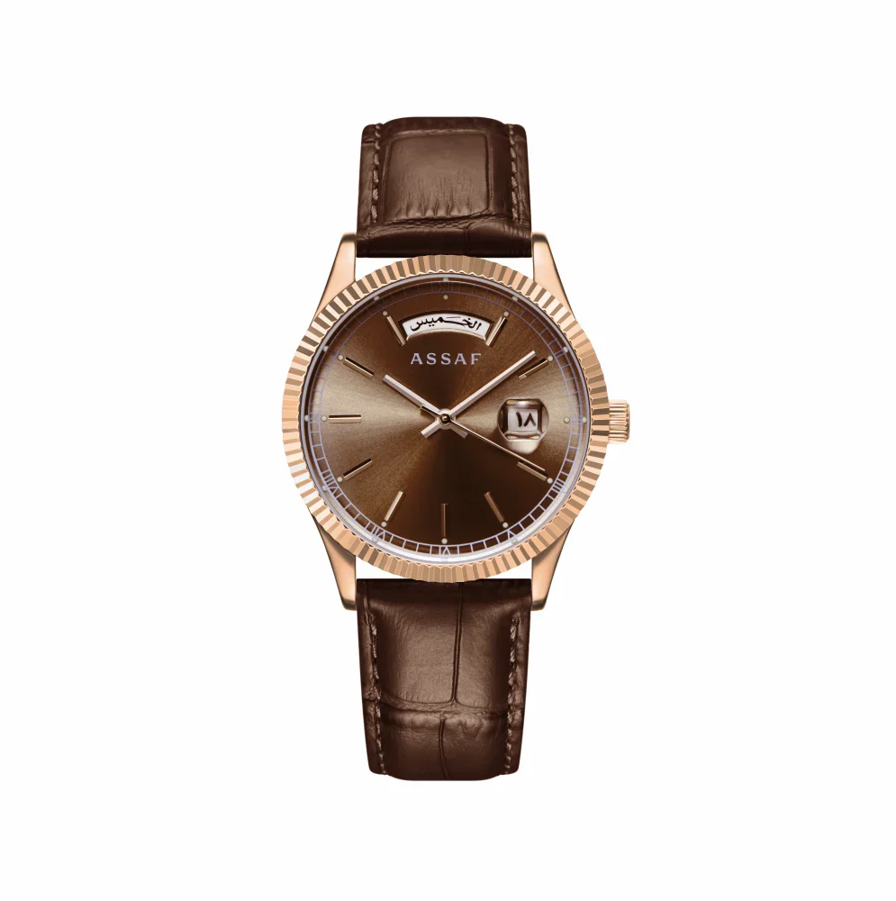 Haroon Brown leather watch